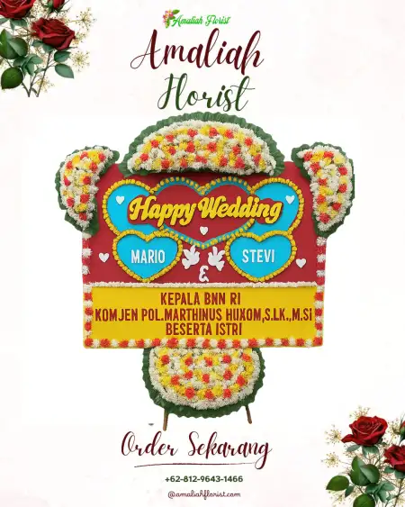 Papan Bunga Pernikahan Sepanjangjaya